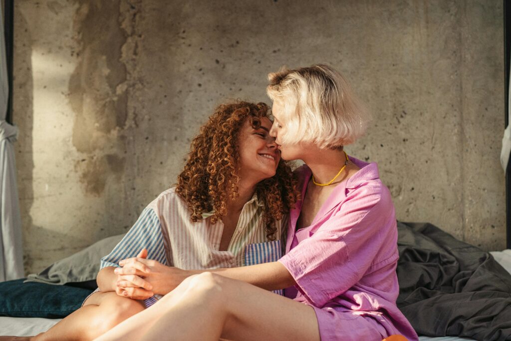 Lesbian Couples Kissing