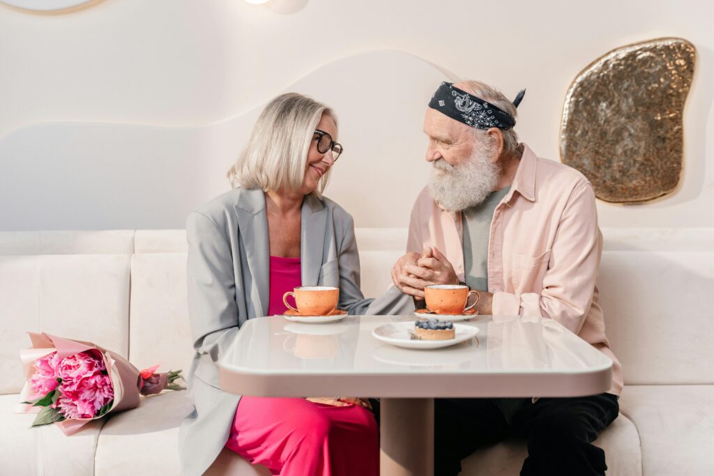 Senior Couple at Coffee Shop in Birgu